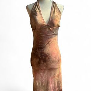 Lette Pink Halter Neck Dress